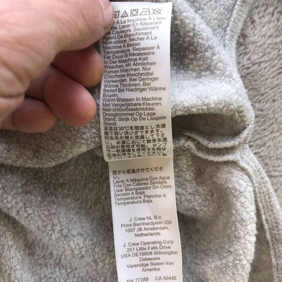 J. Crew Womens Sweater Size XS Long Sleeve Pullover Fleece Knit Casual Cozy Gray - Picture 5 of 9